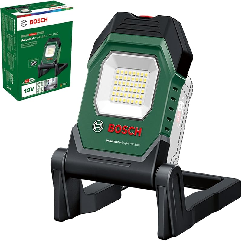 Bosch Cordless LED Worklight 18V 2100 Lumen 3 Brightness Settings Foldable Head