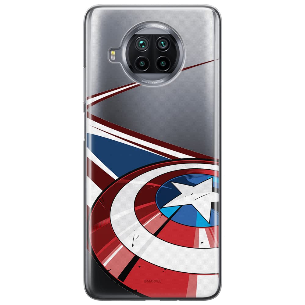 ERT GROUP mobile phone case for Xiaomi MI 10T LITE/REDMI NOTE 9 PRO 5G original and officially Licensed Marvel pattern Captain America 008, partially transparent — image 1