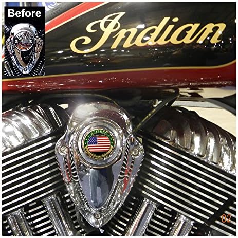 MotorDog69 Indian Horn Cover Coin Mount Set with Retired Army for Chieftain, Chief Classic, Chief Vintage, Dark Horse, Roadmaster, Scout