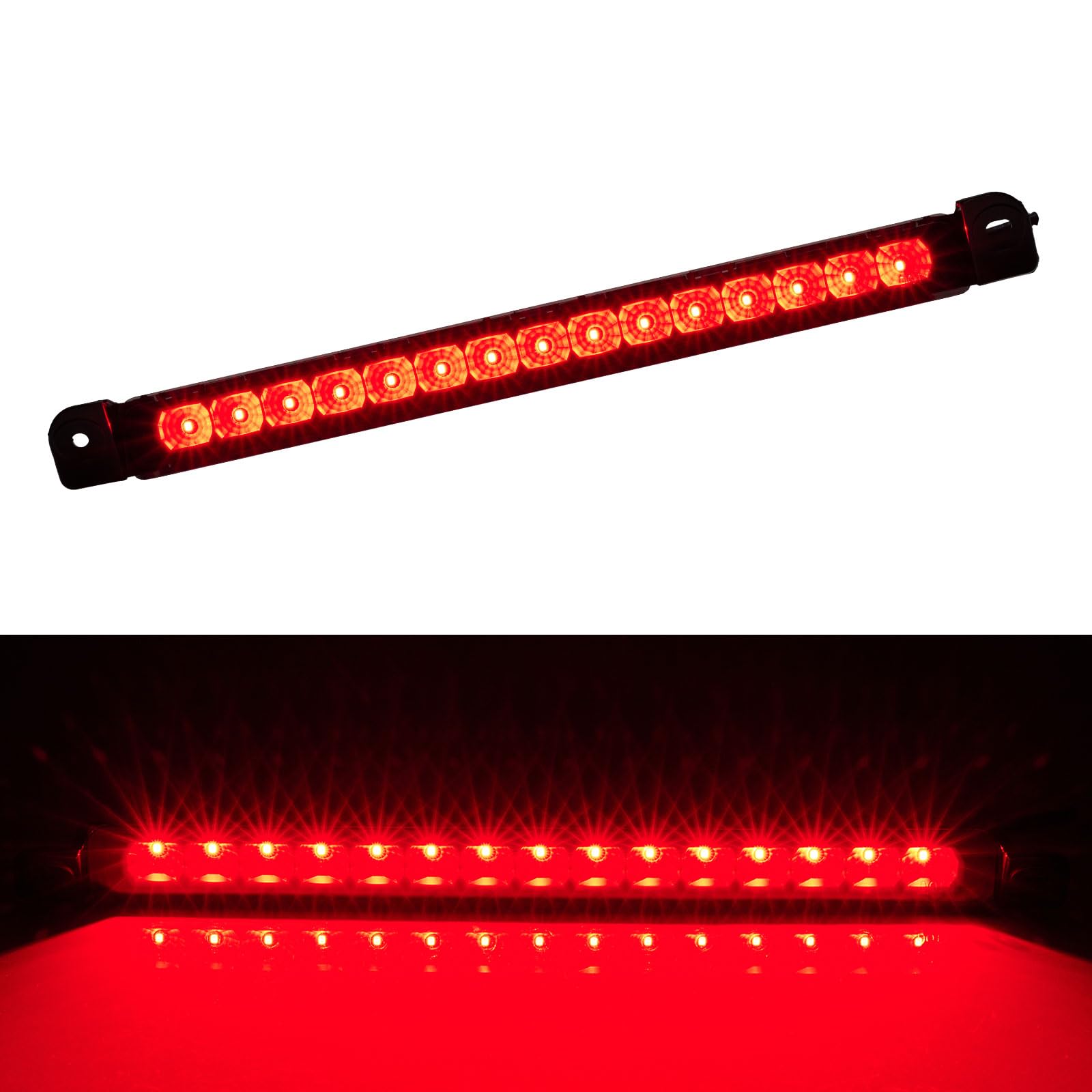 Photo 1 of Cxdar Third 3rd Brake Light LED for 2001 2002 2003 2004 Nissan Pathfinder, High Mount Rear Brake Lights Assembly for 01 02 03 Infiniti QX4, Waterproof Center Cab Lamp Stop Light (Black)