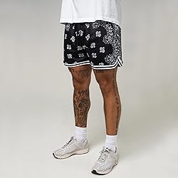 DIOTSR Mens Graphic Athletic Shorts Boho Paisley