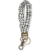 ANDI Wristlet Keychain for Women, Scrunchie Bracelet Key Ring With Clip Closure, Stretchy Wrist Lanyard,Keychain For Car Keys