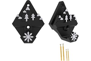 KONGISS Snowboard Wall Mount,Wakeboard Wall Mounts,Longboard Wall Mount,Universal Snowboard Accessories for Apartments,Room,Garage(2 PCS,Black&White)