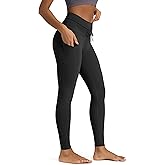 ODODOS Women's Drawstring Tie Daily Pocket Leggings 25" / 28" High Waist Workout Yoga Pants