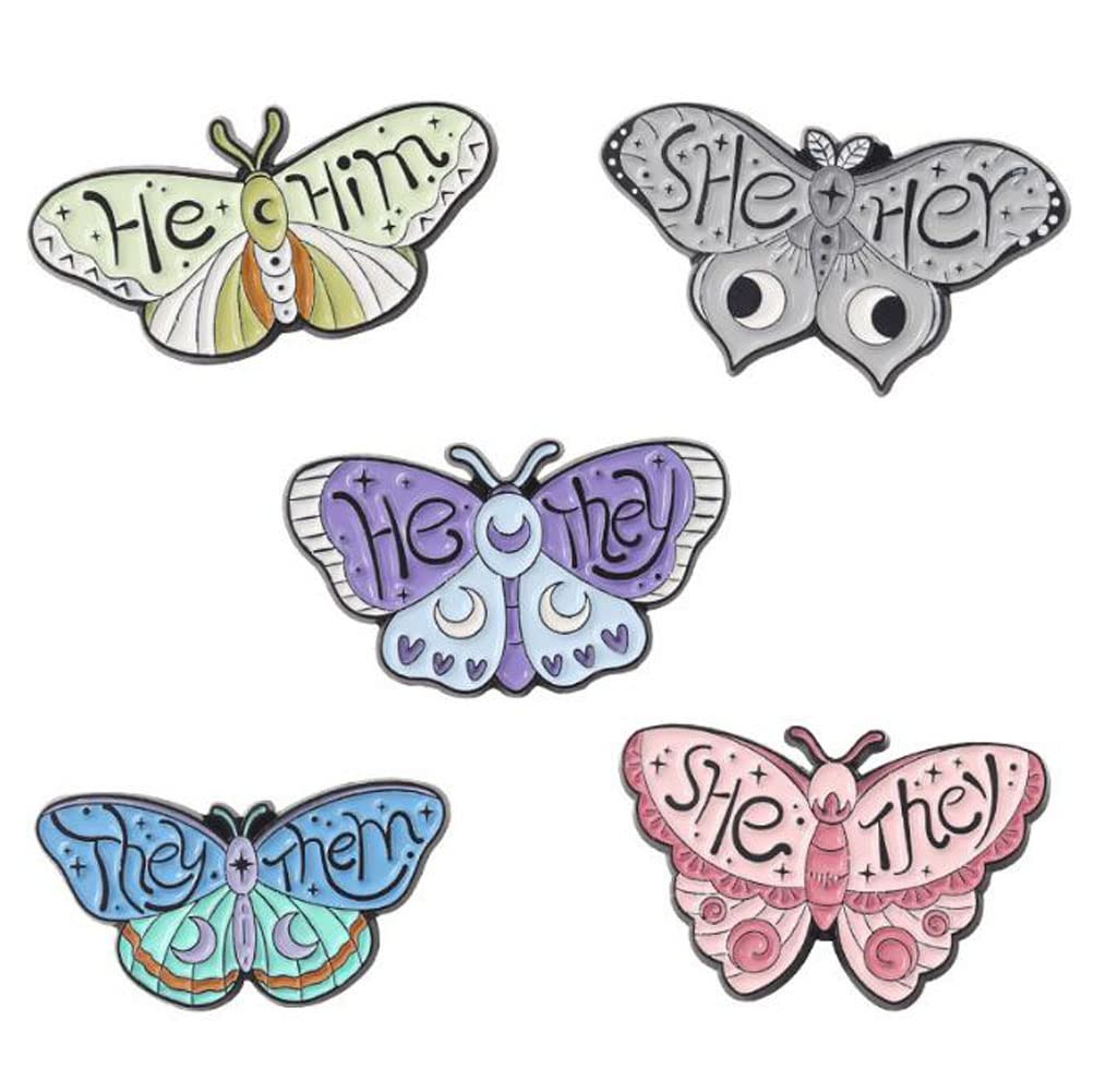 5Pcs Butterfly Enamel Pin Animal Insect Moth Lapel Pins Badge Beautiful Brooch Pins Creative Lapel Badge Jewelry Gift for Women