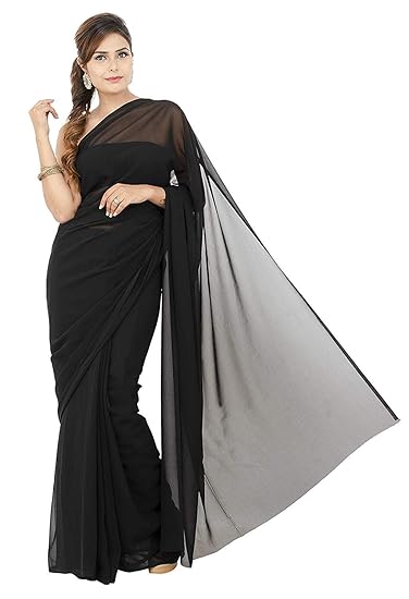 Women's Chiffon Saree With Unstitched Blouse Piece