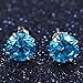 Earrings Bella.Vida Womens Sterling Silver Simulated Birthstone Cubic Zirconia Studs for Sensitive Ears 7mm