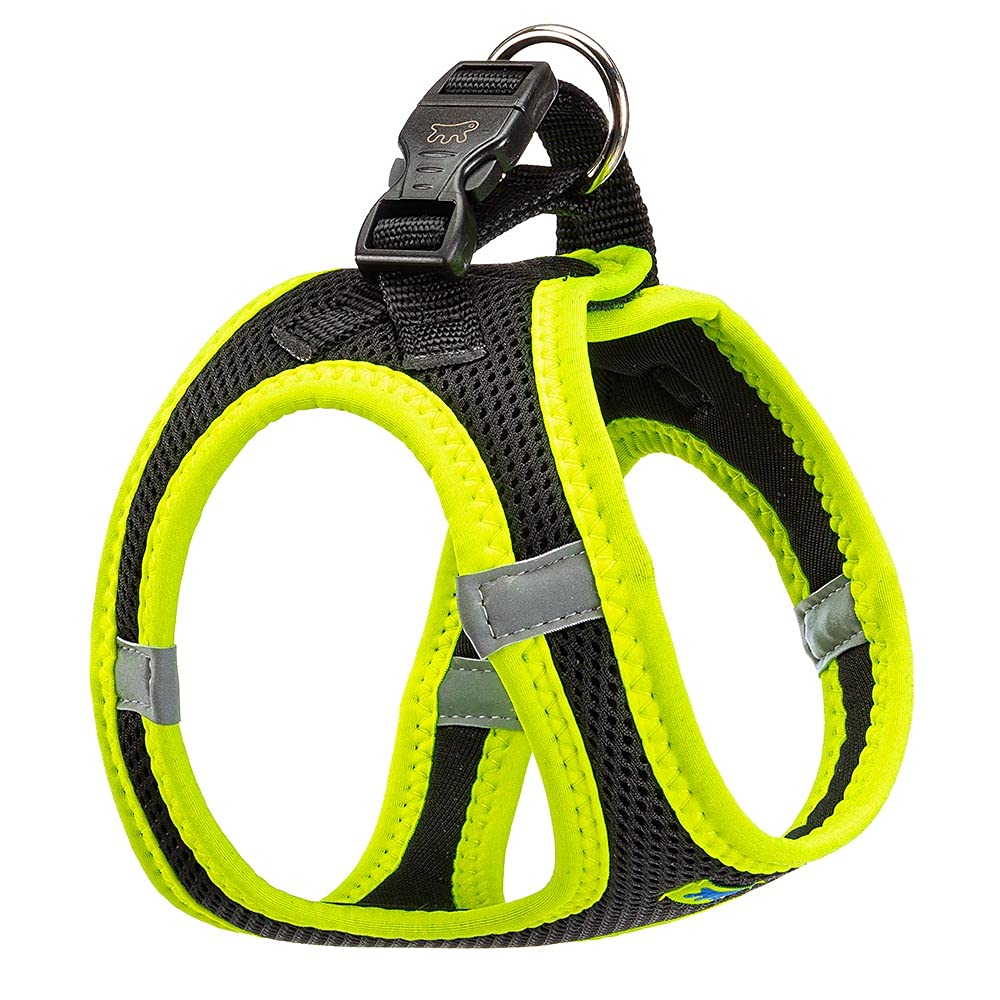 Ferplast Dog Harness Medium KAORI S, Breathable Dog Harness, Padded and Adjustable, Easy to Wear, Reflective Edges, Chest 36-44 cm. Yellow