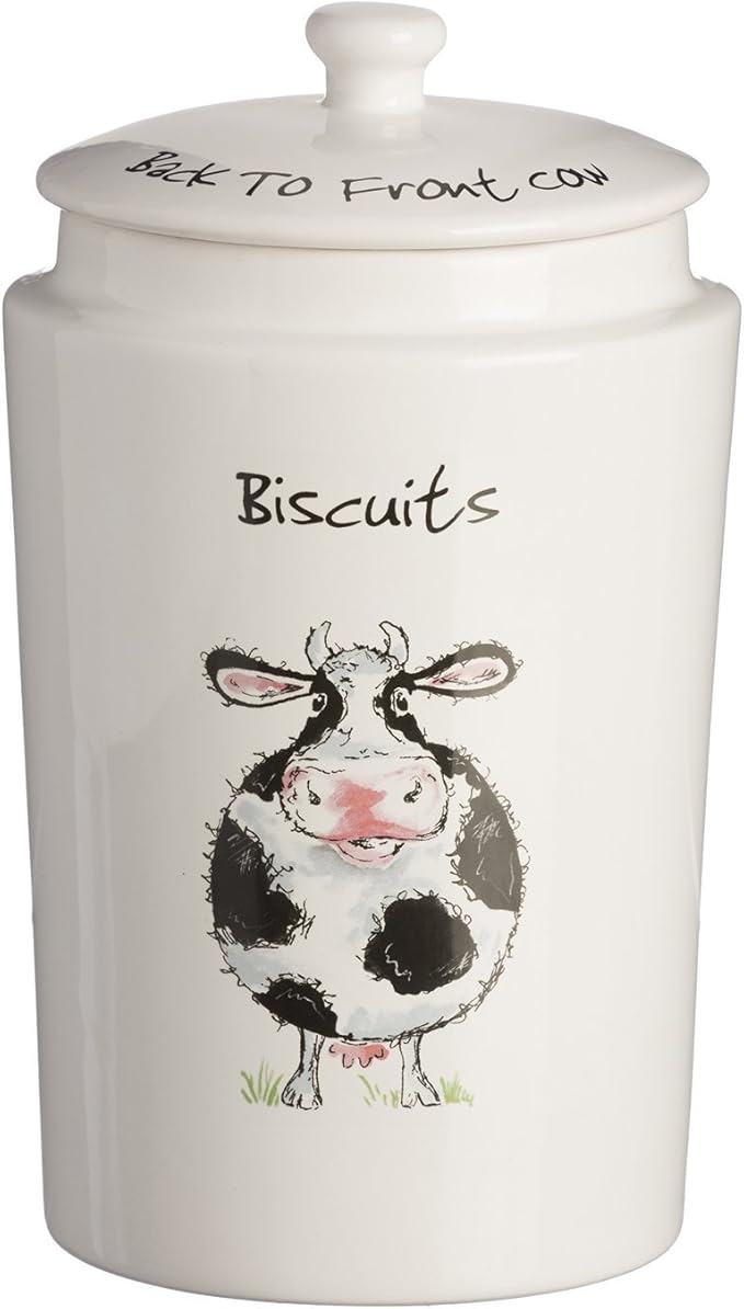 Price & Kensington Biscuit Jar, Ceramic, White, 200 x 120 x 120mm