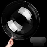 Vinsot 20 Pcs 36 Inch Large Clear Balloons Transparent Bobo Party Balloons Big Bubble for Stuffing Valentines Wedding Birthday Party Baby Shower Mother's Day Decoration