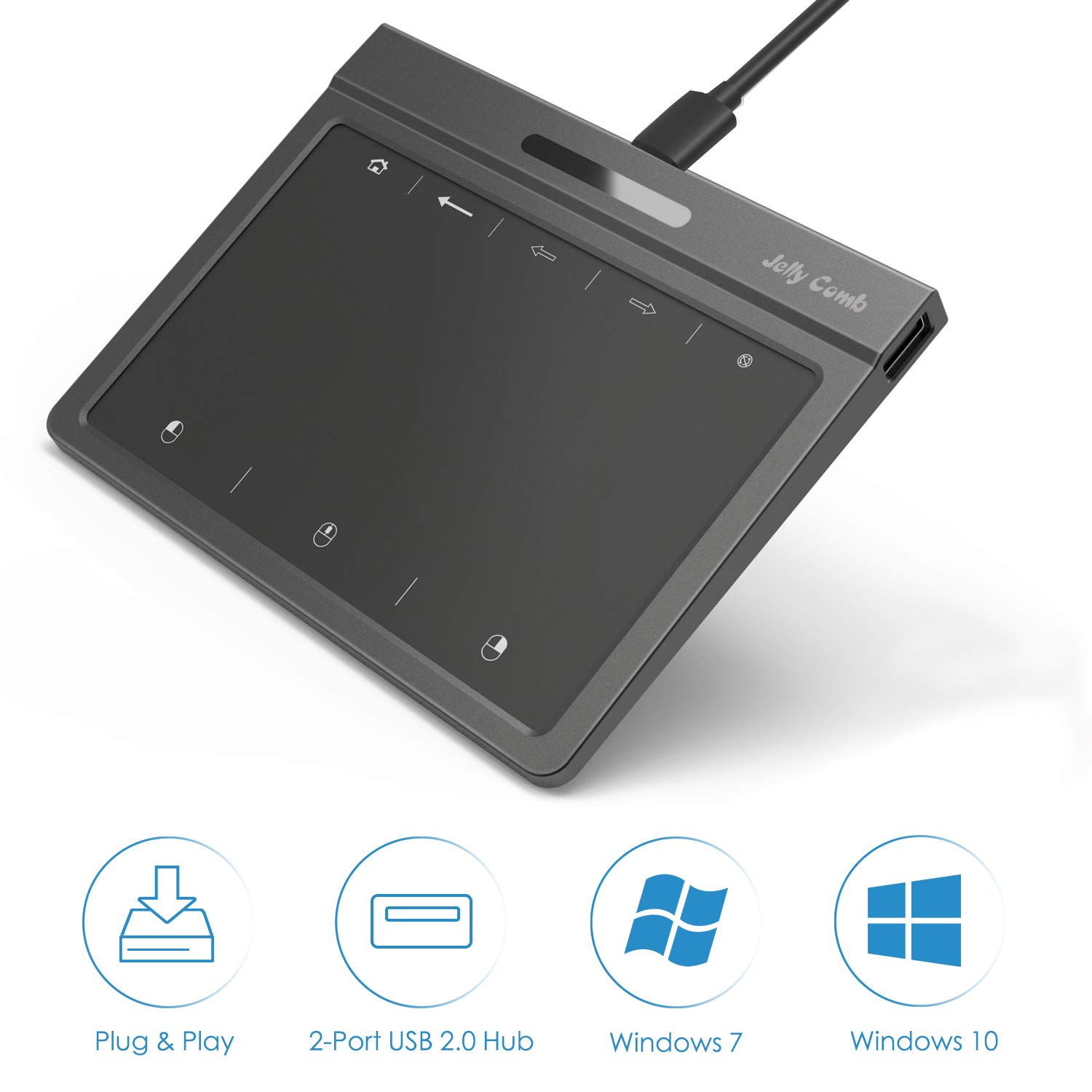 VOGEK Trackpad Touchpad, Jelly Comb USB Wired Touchpad with MultiTouch Navigation for Windows 7