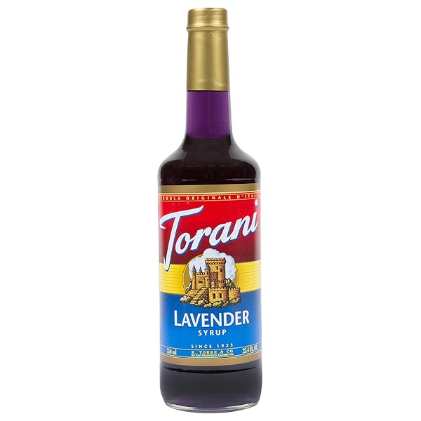 TORANI COFFEE SYRUP, LAVENDER FLAVORED SYRUP FOR DRINKS, 25.4 FL OZ