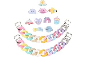 CLOGCHARMS Cute Croc Charms for Women Girls - Kids Party Favors Christmas Birthday Gifts Designer Shoe Charms for Clog and Bubble Slides Hole,Bracelet,Jackets,Purses Decorations