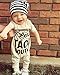Baby Boy Letter Print Short Sleeve Romper Jumpsuit Outfit Clothes, Apricot, 70 (3-6 Months)