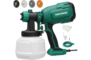 WIBENTL Paint Sprayer, 700W HVLP Spray Gun with 4 Brass Nozzles & 3 Patterns, Paint Gun with Adjustable Spray Width, Paint Sprayers for Home Furniture, Cabinets, DIY Works, Door, Garden Chairs etc.