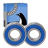 PGN (2 Pack) 6001-2RS Bearing - Lubricated Chrome