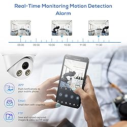 PANOEAGLE 8MP Security POE Camera, 4K IP Camera