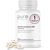 Saccharomyces Boulardii Probiotics 10 Billion CFU - Made in USA | No Fillers, Patented Strain: Lynside CNCM I-3799 Probiotics for Men and Women | Pure TheraPro Rx - 60 Capsules