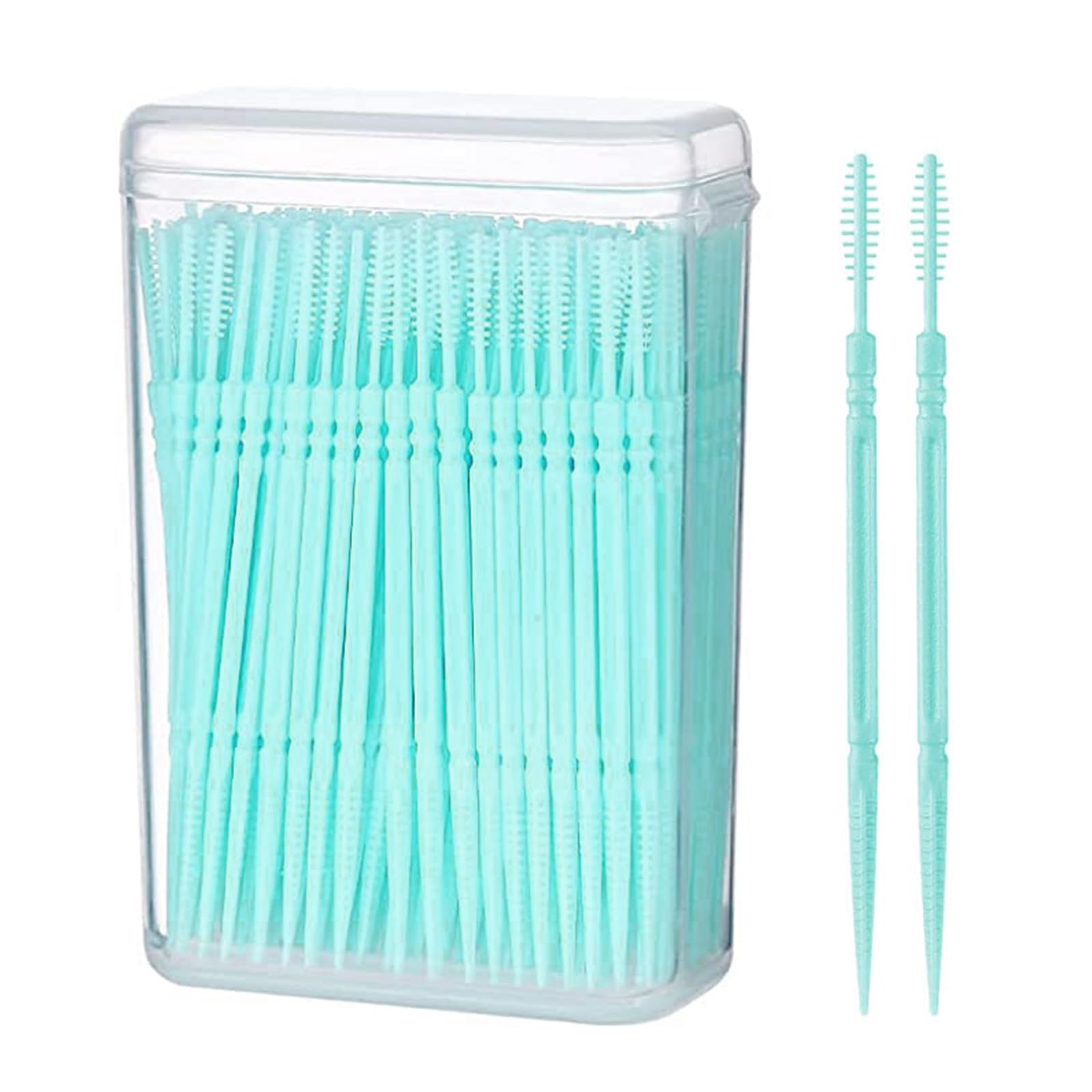 200 PCS Interdental Brush,Silicone Interdental Brushes Dental Toothpicks,Silicone Dental Brushes,Silicone Floss Sticks Dental,Teeth Floss Sticks,Soft Gum Interdental Brush Toothpick Cleaning Tool