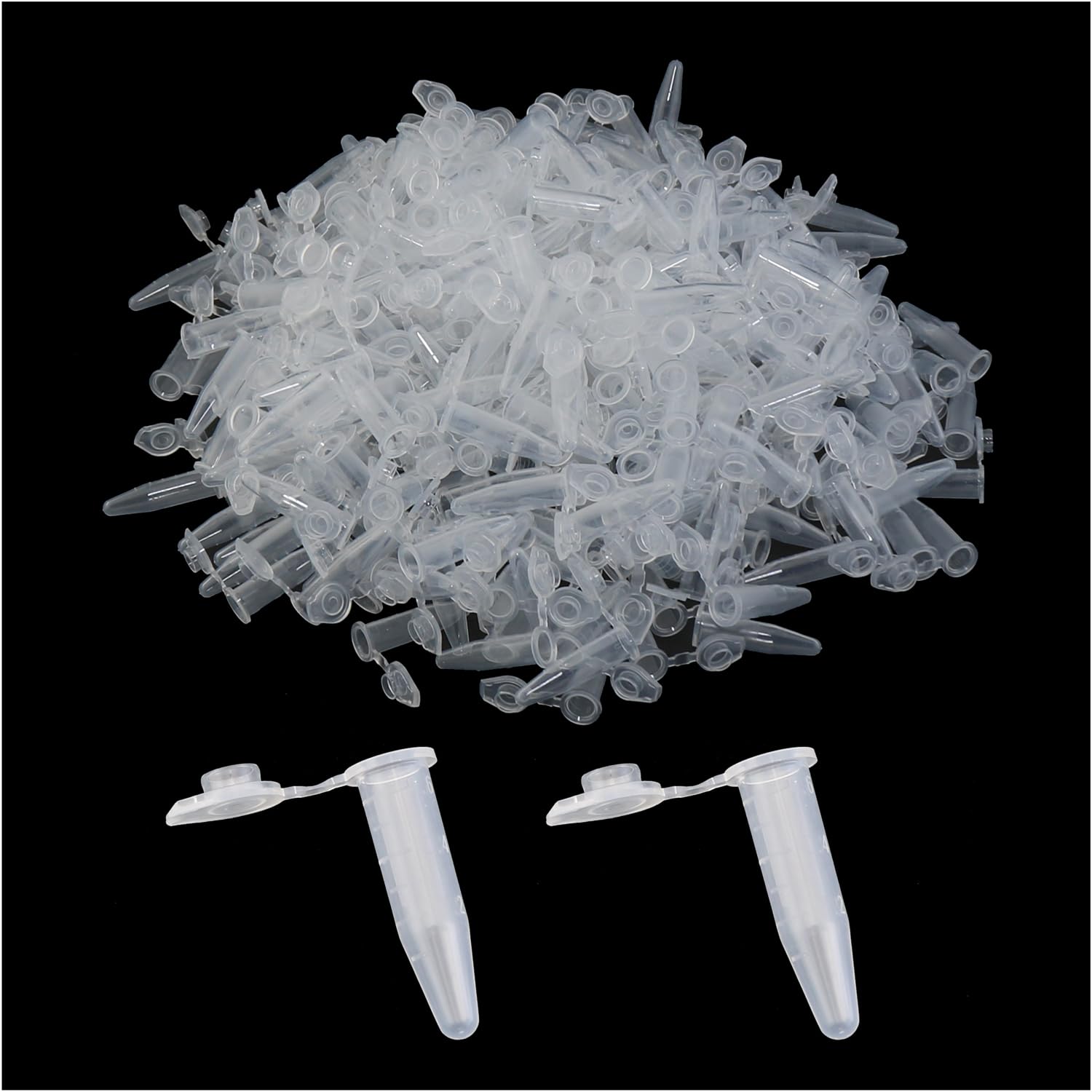 Photo 1 of DGZZI 300PCS 0.5ml Laboratory Graduated Microplastic Centrifuge Socket Test Tube with Lid Suitable for Small Sample Storage and DNA Extraction