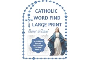 Catholic Word Find: All About the Rosary: A Devotional Activity Book for Kids and Adults – Explore the Mysteries of the Rosar