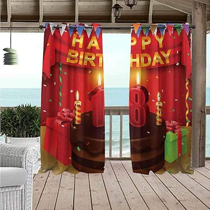 ScottDecor Cortina de viaje para 18 cumpleaños, para acampada, te