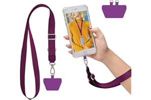 SS Cell Phone Lanyard, Phone Lanyard Strap Adjustable Wrist Lanyard -Purple