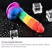 Utimi Silicone Dildo Liquid Realistic Big Dick G-spot Stimulator with Suction Cup,Rainbow Pattern