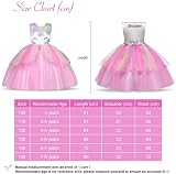 URAQT Unicorn Dress for Girls Princess Costume 4-5Y Pink Necklace Headband view 5