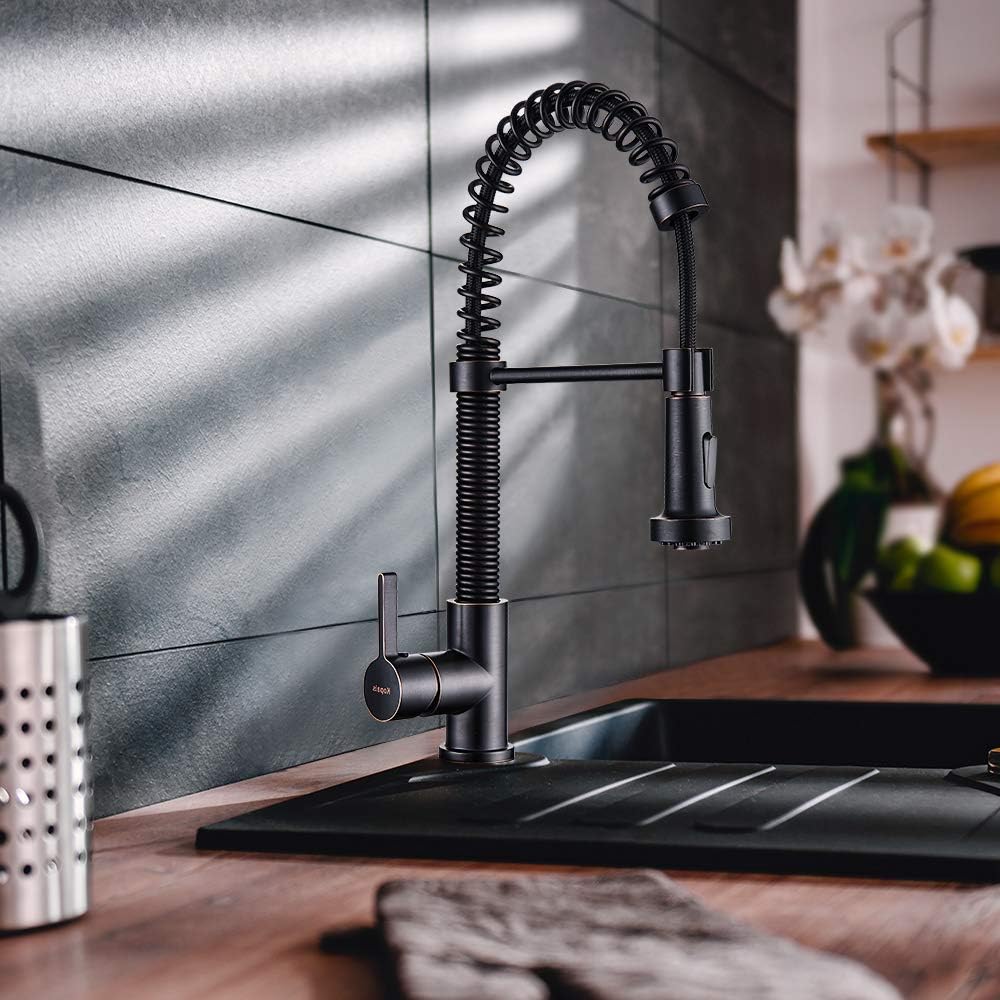 Oil Rubbed Bronze Kitchen Faucet With Sprayer Kopais Lead Free
