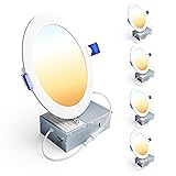 Ensenior 4 Pack 6 Inch LED Recessed Ceiling