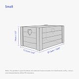 Wickerfield Small Wooden Box Gift Basket Storage Crate Brown view 2