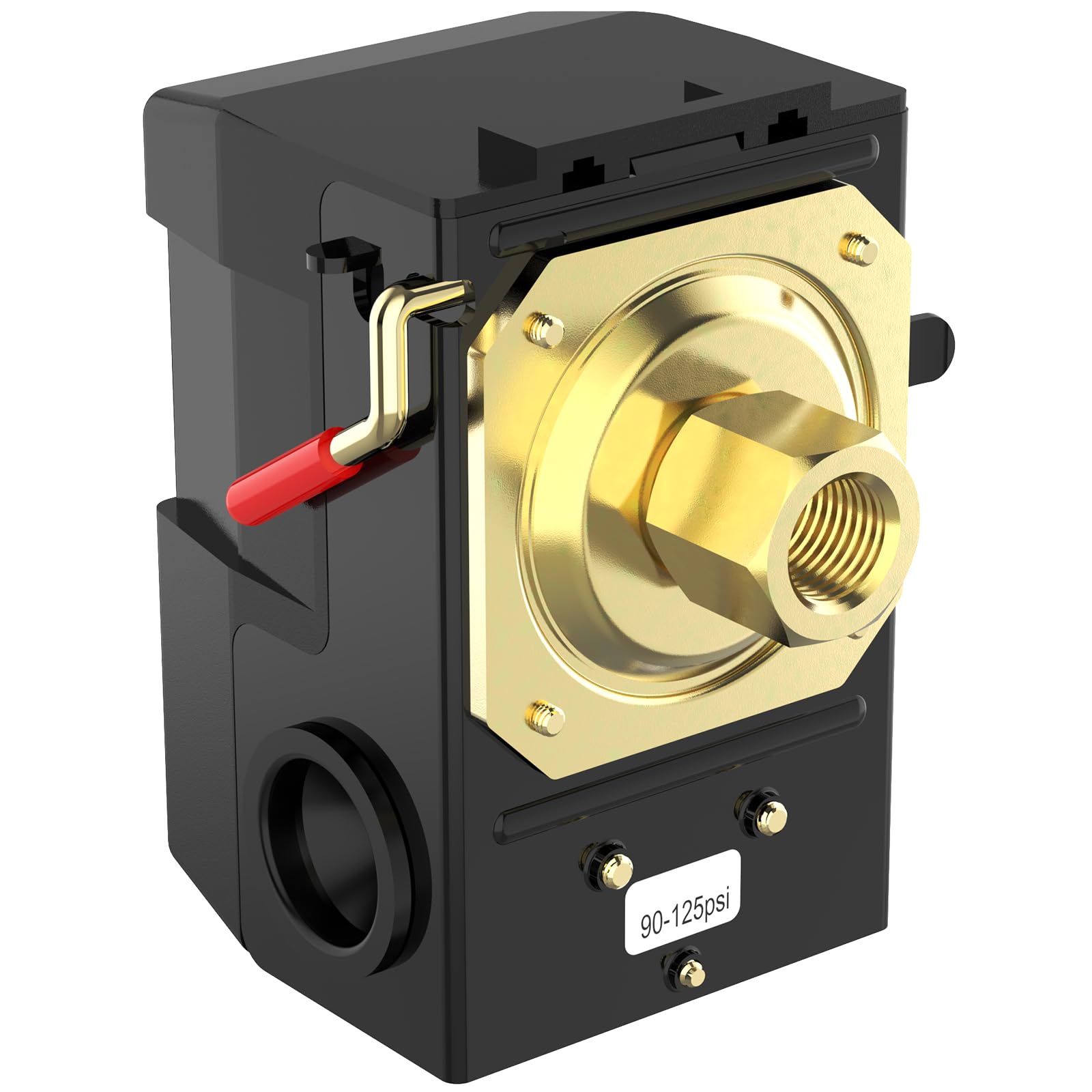 Photo 1 of Air Compressor Pressure Switch, cnaodun 90-125 PSI 26A Air Compressor Switch 1/4 NPT Thread Single Port Pressure Switch for Air Pressure Regulator Switch