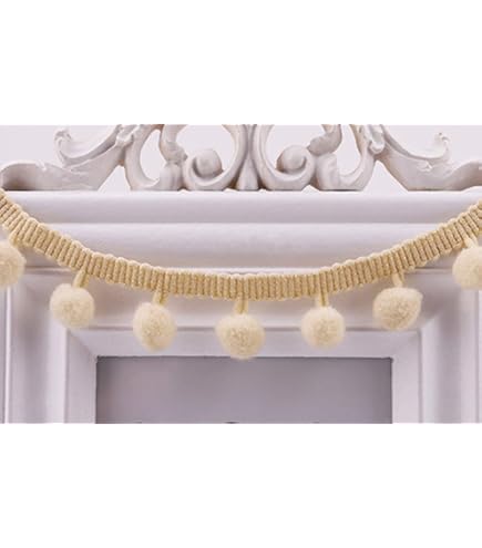 POM POM Bobble Trim Fringe Pompom Trimming - Cushion and Curtain Decoration, Home Decor - XL SIZE 2cm Craft PomPons