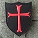 Knights Templar Cross Shield Morale Patch - PVC Rubber Morale Patch, Hook Backed Morale Patch, Knights Templar Shield by NEO Tactical Gear