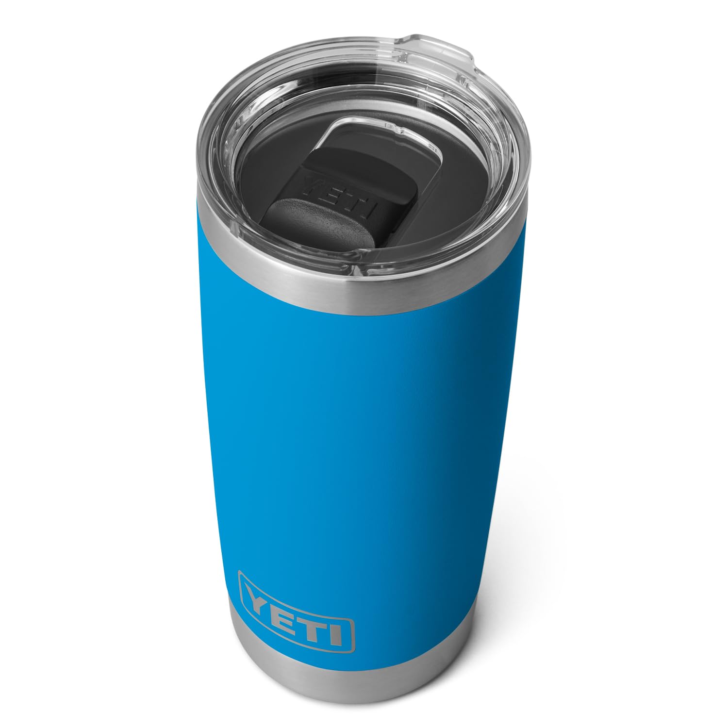 YETI Rambler 20 oz Tumbler, Stainless Steel, Vacuum Insulated with MagSlider Lid, Big Wave Blue Image