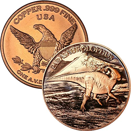 Jig Pro Shop Dinosaur & Ice Age Series 1 oz .999 Pure Copper Medallion