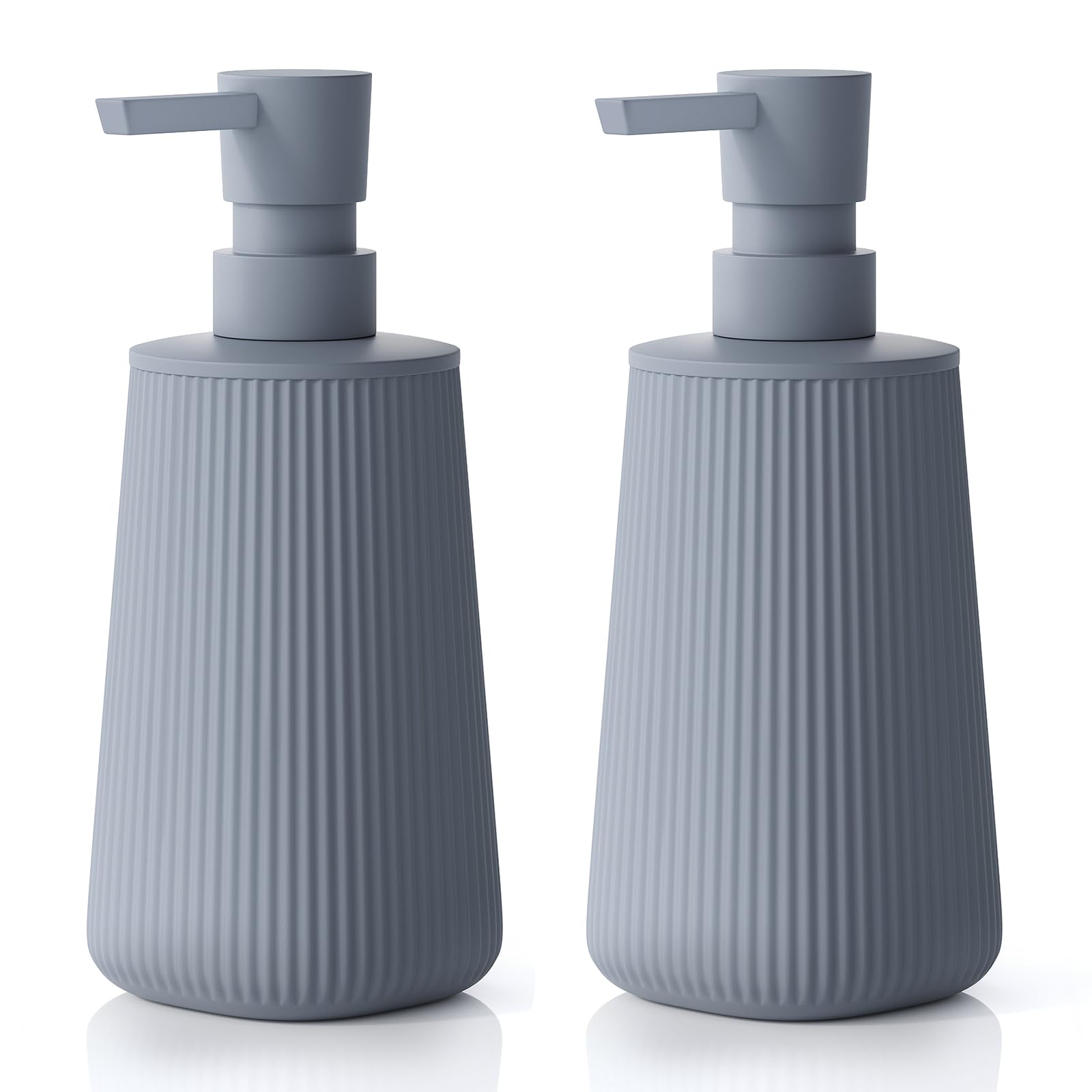 Photo 1 of ***1 piece missing*** Uaniar Bathroom Soap Dispenser, Grey Dish Soap Dispenser for Kitchen, Small Plastic Hand Soap Dispensers 8.5 Oz, Liquid Soap Container Bottle with Pump, Matte Dark Gray