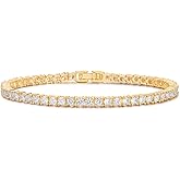 Devin Rose 3MM Cubic Zirconia Tennis Bracelet for Women CZ Bracelets Sizes 6.5 7.5 Inches