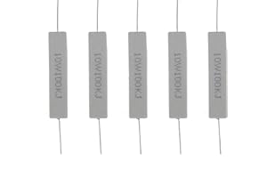 MERICDA (Pack of 5) 10W 100K Ohm 5% Power Wirewound Ceramic Horizontal Cement Resistor