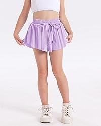 KEREDA Girls Flowy Shorts,Butterfly Shorts for Teen