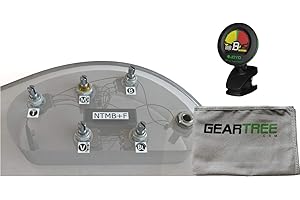 Bartolini HR-5.2AP/918 Pre-Wired Electric Bass Preamp Harness 3 Band EQ 5 Pots w/Cleaning Cloth and Tuner