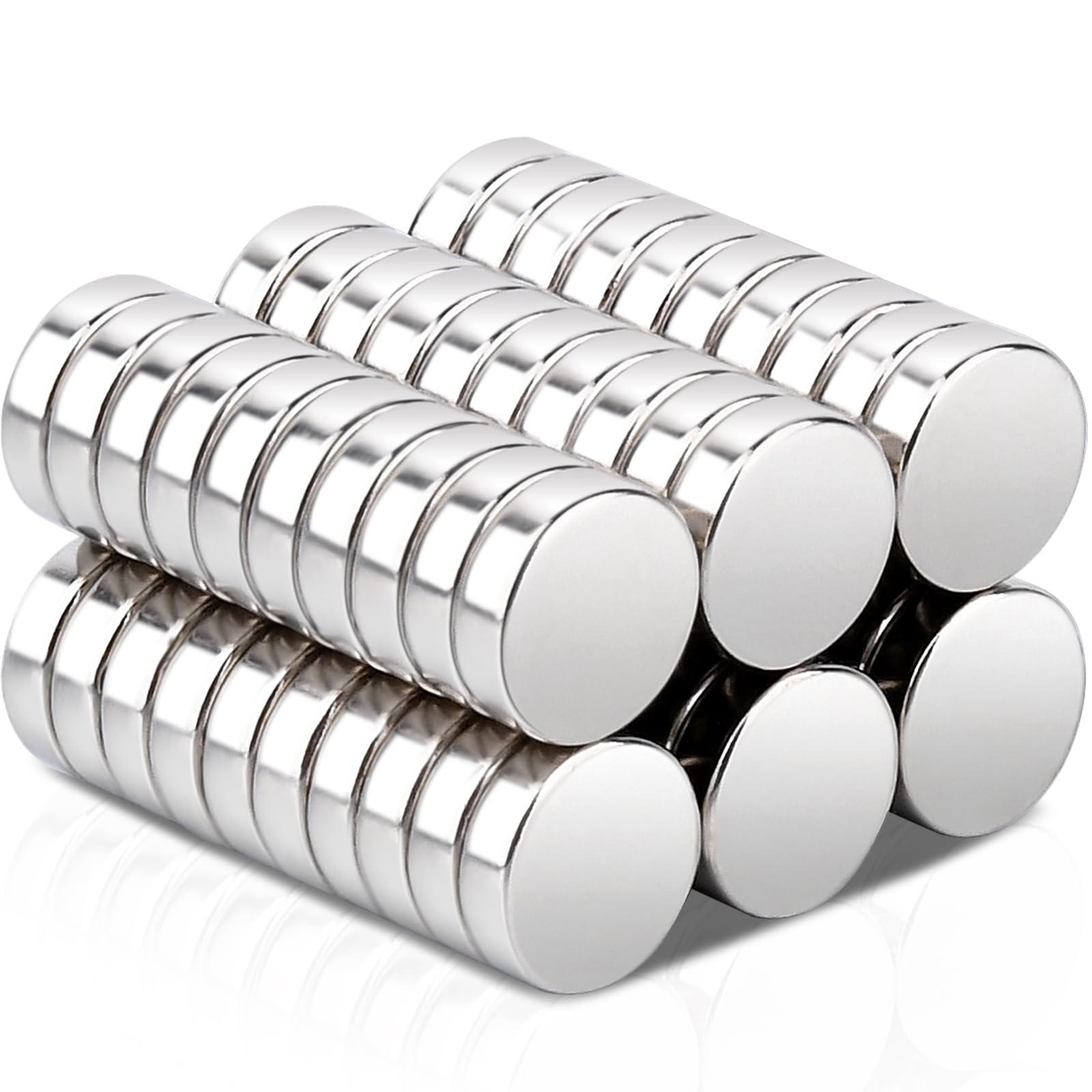 Photo 1 of 60 Pcs Neodymium Small Magnets, 7mm x 2mm, Mini Round Rare Earth for Whiteboard, Office Crafts, Fridge, Industrial