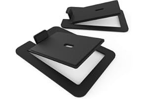 Kanto S6 Tilted Desktop Speaker Stands for Large Bookshelf Speakers & Full-Size 5”-7” Studio Monitors | Supports 20 lbs | Dam