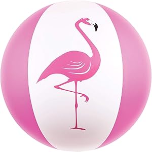 Kangaroo Beach Balls; 27" Jumbo Pink Flamingo Beach Ball