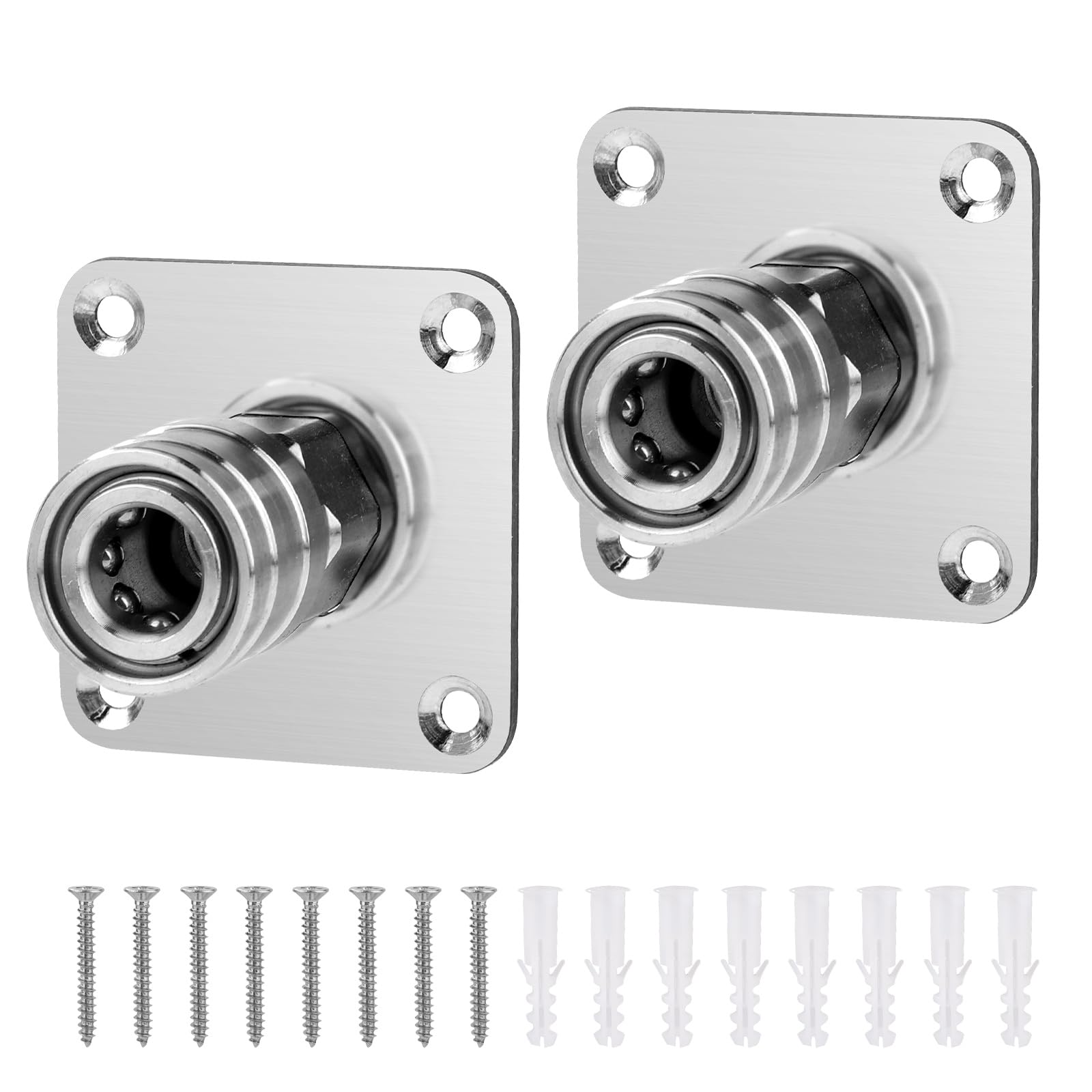 2pcs Pressure Washer Foam Cannon Holders, Stainless Steel Pressure Washer Snow Gun Holders for 1/4" Interface Foam Cannon Mount Holders Washer Tool Nozzle Tip Holders Pressure Washer Gun Accessories