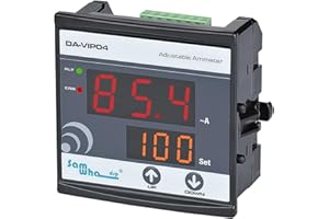 DA-VIP04 Digital Adjustable Overcurrent Ammeter(0.1-999A)(with Alarm) (Color : Without CT.)
