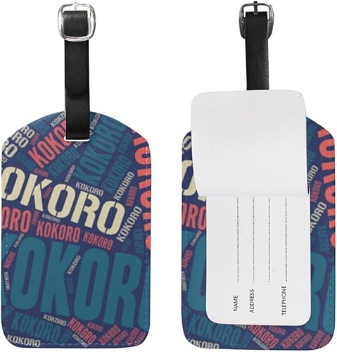 Amazon Co Jp ネームタグ 荷物タグ おしゃれ 高級puレザー 名札 ラゲージタグ スーツケースタグ 1枚入 人気の名前 心 Kokoro こころ 並行輸入品 シューズ バッグ