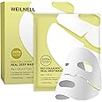 Bio-Collagen Real Deep Anti-Wrinkle Lifting Overnight Mask, Deep Collagen Hydrating Hydrogel Face Mask with Low Molecular Weight Collagen for Pore Minimizing, Lifting, Firming, Moisturizing, 17 Packs