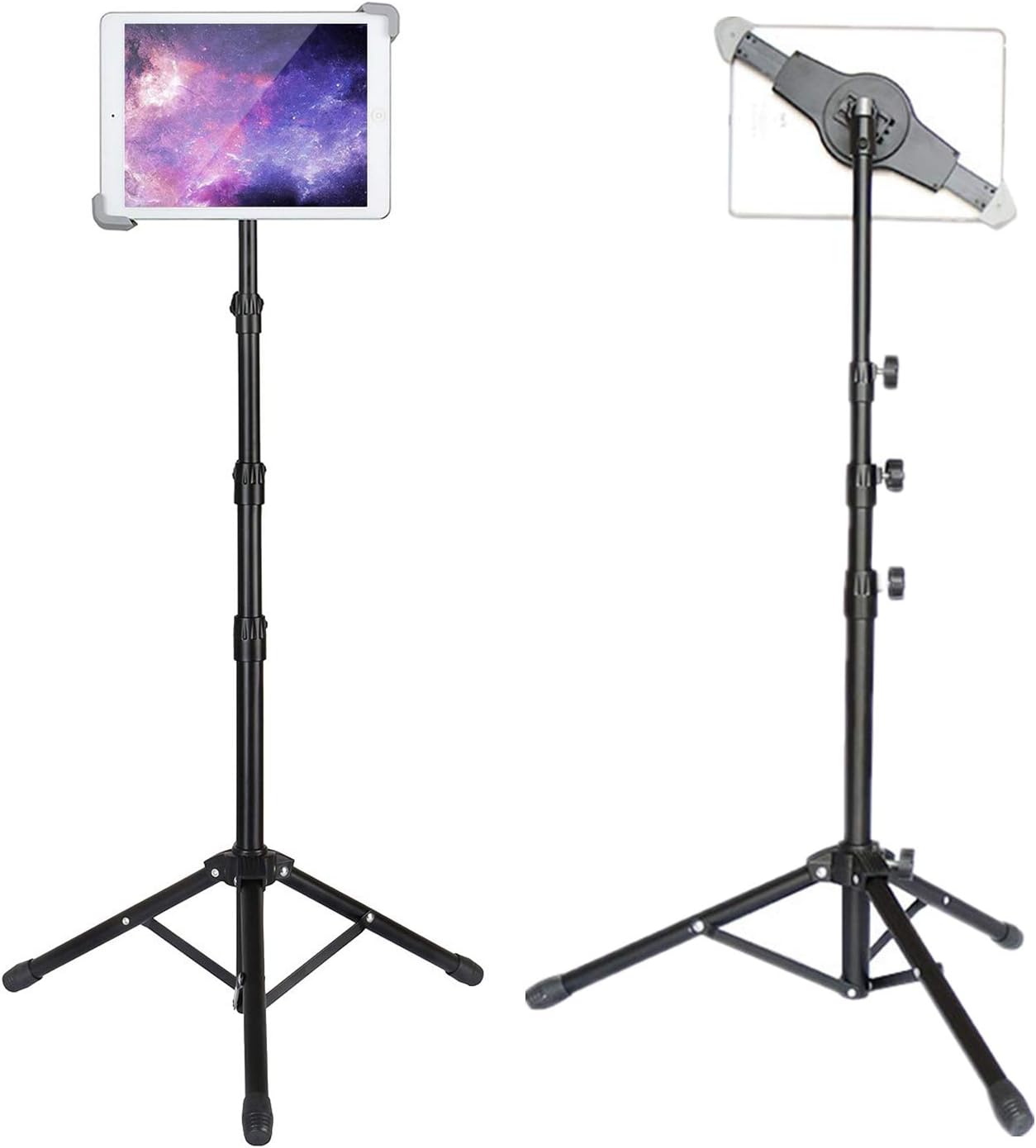 Foldable Floor Stand for 7-12’’ Tablet,Height Adjustable 360 Rotating Stand for iPad Mini, iPad Air, iPad 1,2,3,4, Samsung Galaxy,Surface Go,New Fire HD 8,Fire 7,Fire HD 10